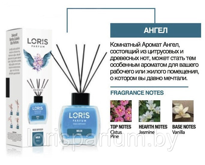 Аромадиффузоры Loris Parfum Reed Diffuser (ангел) - 120 мл.