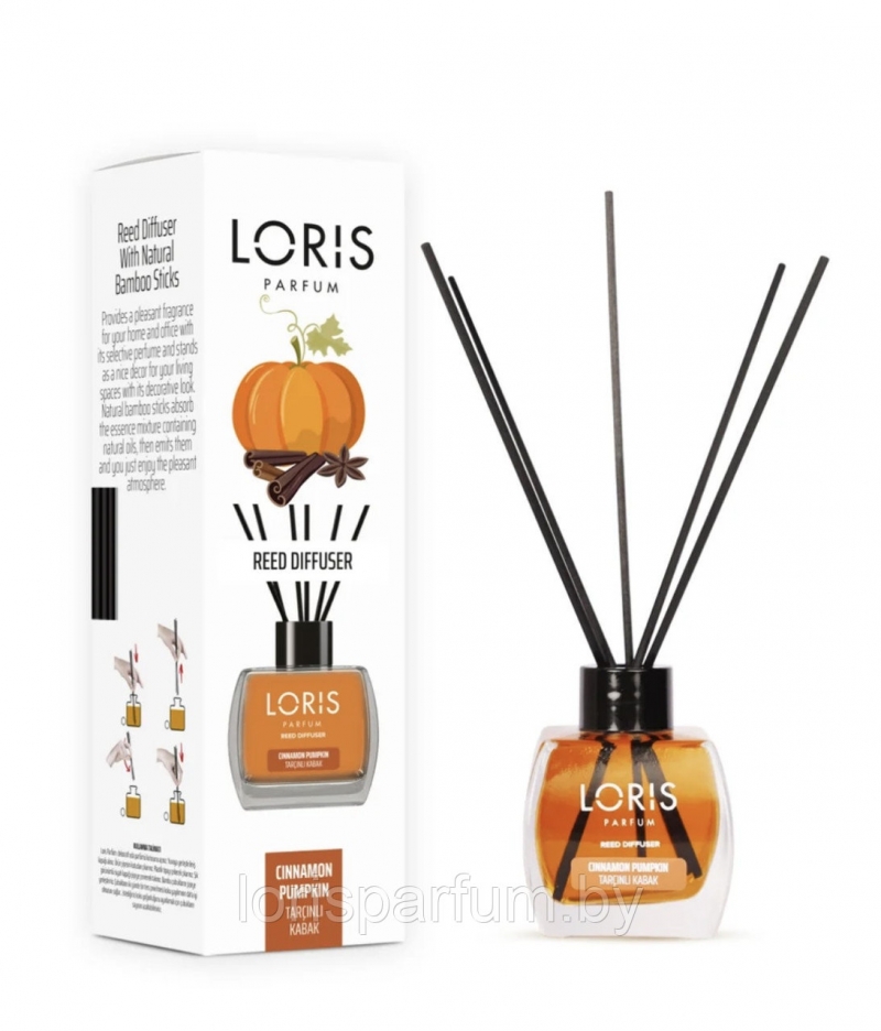 Аромадиффузоры Loris Parfum Reed Diffuser (Тыква и гвоздика) - 120 мл.